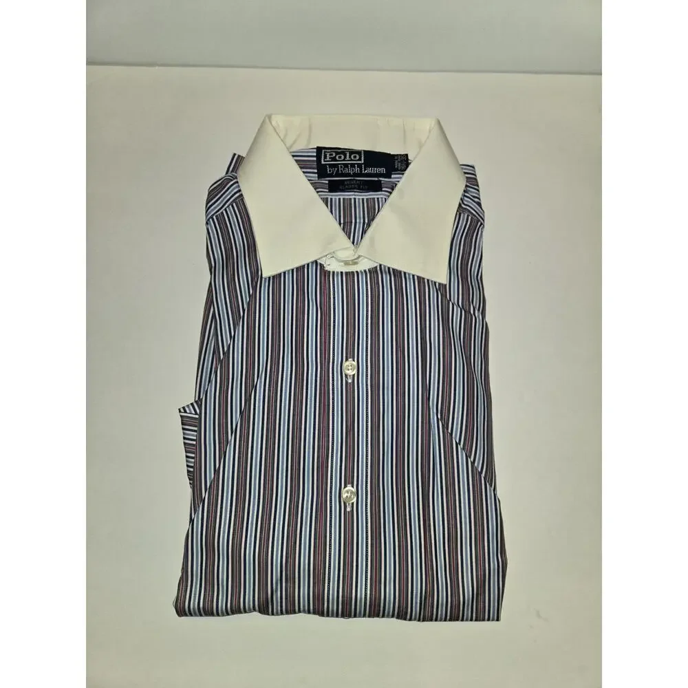 NEW Polo Ralph Lauren Mens Striped Classic Fit Dress Shirt Size 16 1/2 35